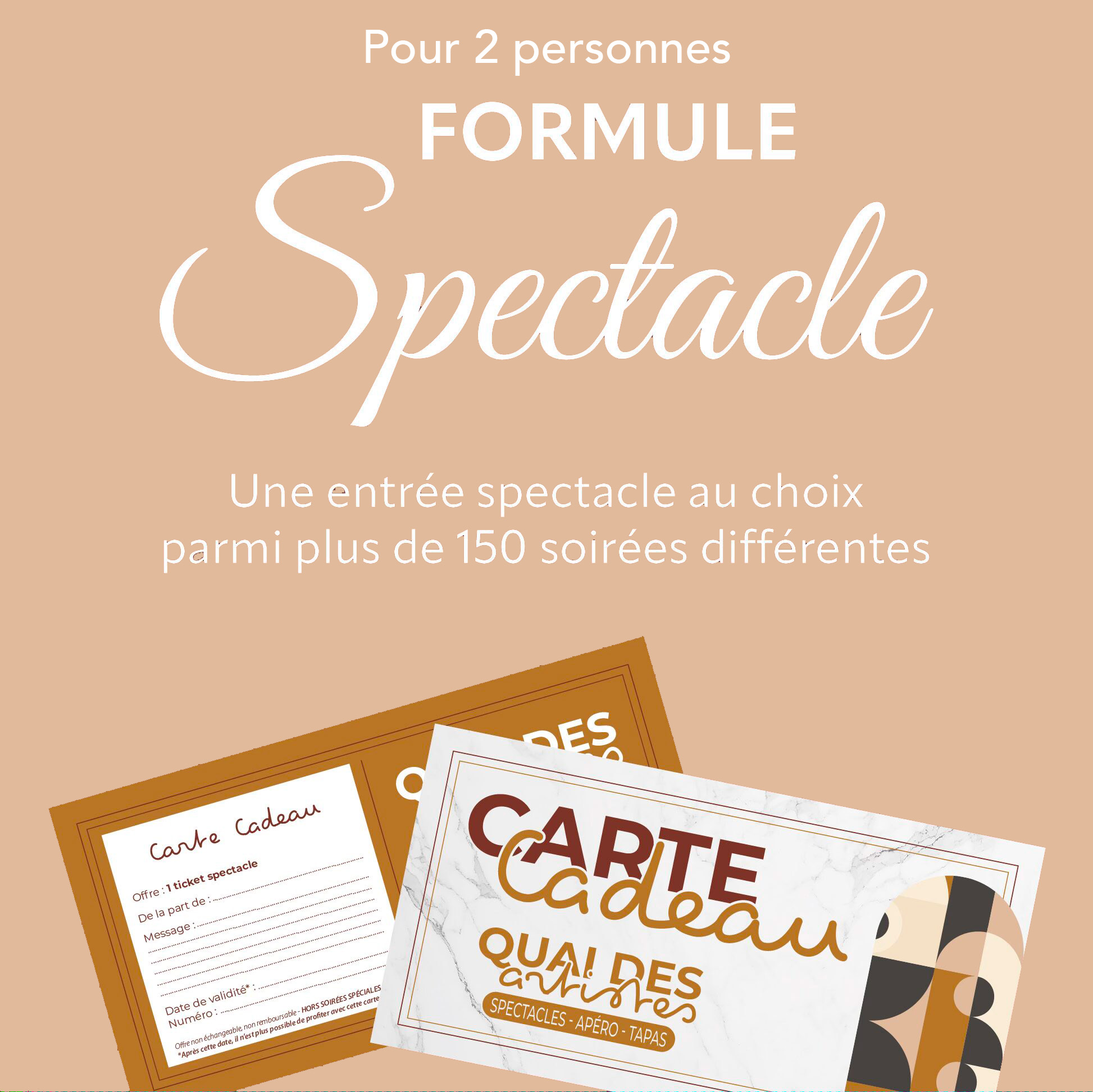 DUO Chèque cadeau - "Spectacle seul"